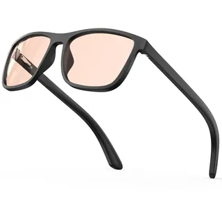 Bloomoak Rosagetönte Migränebrille, FL-Flex Rosa Lichtempfindlichkeitsbrille gegen fluoreszierendes LED-Licht, Photophobie und Augenbelastung (Blush Pink – 52% – Für den Innenbereich) - 58 x 145 mm