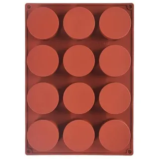 Selecto Bake Zylinder-Silikonform, runde Zylinderform mit 12 Mulden, für Cake-Pops, Seife, Schokolade, Kekse, Badekugeln, Käsekuchen, Schokoladenabdeckungsform