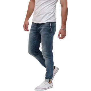 Miracle of Denim M.O.D. Herren Jeans Marcel - Slim Fit - Blau - Sparrow Blue Jogg W28-W38 Baumwolle Stretch, Größe:33W / 32L, Farbvariante:Sparrow Blue Jogg 3564 - 33W / 32L