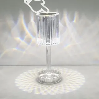 Kristall-led-tischleuchte, Wiederaufladbare Kabellose Tischleuchte, Dimmbare Led-nachttischlampe Mit Touch-funktion Für Wohnzimmer, Schlafzimmer, Hotel, Muttertag