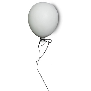 BY ON Deko Ballon mit Schnur, Klein, Weiß, 13x13x17cm, Polyresin, Ewiger Ballon, Muss nicht aufgeblasen werden, Balloon Wanddekoration für das Wohnzimmer oder Schlafzimmer