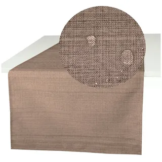 Tischdecke SAISON Outdoor Lachs 40x140 Tischläufer Garten, knitterfrei; bügelfrei; rosa Rechteckig | Ø 0 cm x 40 cm x 140 cm