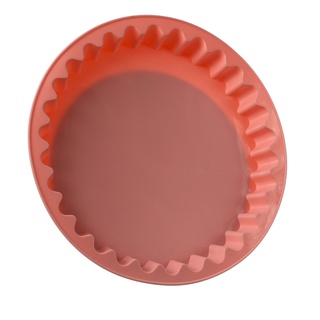 Backform Silikon rosa 26,5cm Kuchenform Tarteform Quicheform rund