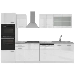 Vicco Küchenzeile R-Line 300 cm weiß hochglanz
