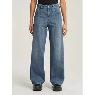 5-Pocket-Jeans G-STAR "Skater High Loose Jeans", Damen, Gr. 28, Länge 34, blau (faded blau mist), Obermaterial: 100% Baumwolle, Jeans 5-Pocket-Jeans