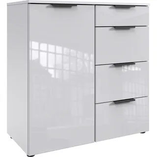 WIMEX Kombikommode 81 x 84 x 41 cm Weiß / Schwarz
