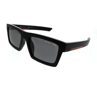 Prada Linea Rossa SPS 02ZSU Herren Sonnenbrille Mattschwarz/Dunkelgrau 55/18/140, Schwarz