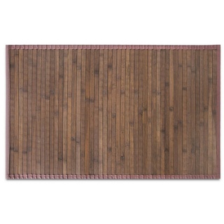Teppich Tibet, Erhältlich in 7 Größen & 2 Farben, Badematte, rutschfest, Floordirekt, rechteckig, Bambus braun 70 cm x 200 cm