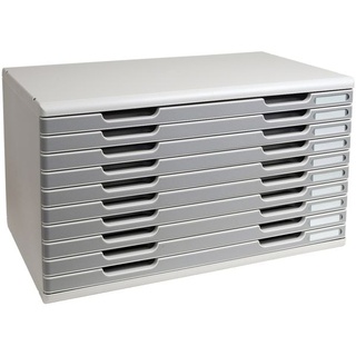 Schubladenbox »Classic Modulo« 10 Schubladen - A3+ grau, EXACOMPTA, 57.6x32x35 cm