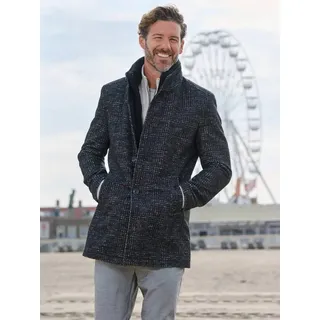 emilio adani Herren Mantel mit Glencheck Muster Braun regular kariert - 50