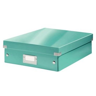 Leitz Aufbewahrungsbox 6058-00-51 ClickundStore 7,9L, mit Deckel, Pappe, eisblau, A4, 28 x 37 x 10cm