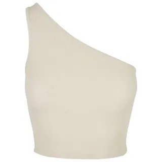 URBAN CLASSICS Muskelshirt Urban Classics Damen Ladies Cropped Asymmetric Top (1-tlg) beige XXXL (50)