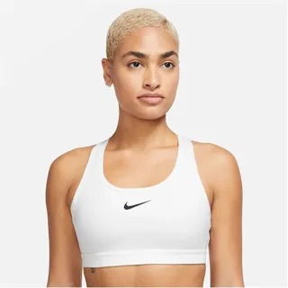 Nike Swoosh Medium Support Padded Sport-BH Damen 100 white/stone mauve/black M