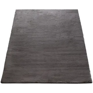 KADIMA DESIGN Hochflor Teppich 160 x 230 cm Dunkelgrau