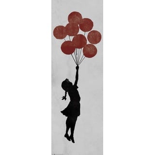 Banksy Poster Girl Floating Türposter Brandalised