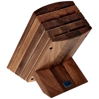 KAI Shun traditioneller Messerblock aus Holz - Premiumqualität Walnuss - Platz für 8 Messer, zerlegbar zur Reinigung - Abmessung 31 x 18 x 34 cm