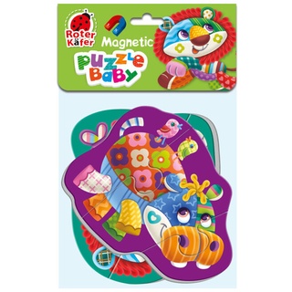 Magnetic Puzzle Baby "Löwe-Nilpferd" (Kinderpuzzle)