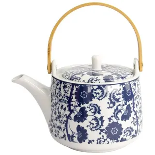 Tokyo Design Studio Teekanne Blumenmuster - blau - Porzellan - 1 l