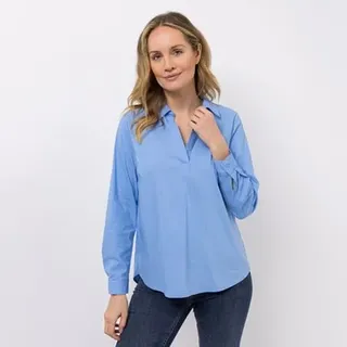 DINE 'N' DANCE Bluse, 1/1-Arm Blusenkragen Manschetten leger weit