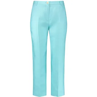 Gerry Weber Damen Schlichte 7/8 Hose mit Bügelfalten unifarben 7/8 Länge Aqua Splash 44 - 44