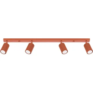 Sollux KARBON 4L 4xGU10 rot Ocker Aluminium 16,5 x 6,5 x 81 cm
