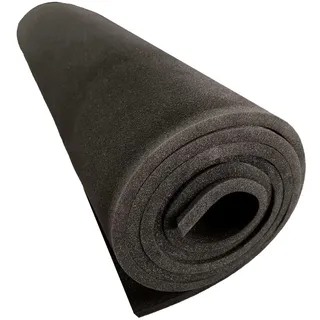 TENDAGGIMANIA Schaumstoff Polster für Polsterei und DIY polsterung schaumstoffplatte schwarz, Dicke 0,9 cm, Dichte 21 ideal für Sofa, Stuhl, Sessel – Schaumstoff dünn Meterware