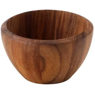 Continenta Holzschüssel, Obstschale, Holzschale aus Akazien-Kernholz in Edel Ausführung, wunderschöne Holz-Musterung, Größe: Ø 15,5 x 9 cm