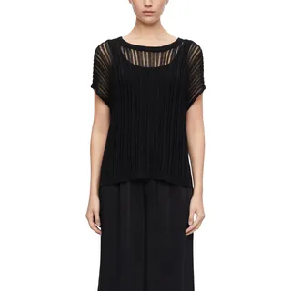 Comma, COMMA Damen Poncho – Strick mit Glitzergarn, Relaxed Fit - L