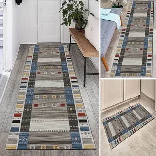 Läufer Teppich Flur rutschfest Schmaler Flurläufer Teppiche, Grauer Flur Teppichläufer 1m 1,5m 2m 2,5m 3m 3,5m 4m 4,5m 5m 5,5m 6m extra lange Teppiche – Breite 60cm 70cm 80cm 100cm ( Size : 80x200cm )