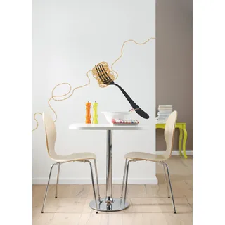 Komar Deco-Sticker PASTA | 100 x 70 cm | Wandtattoo, Wandbild, Wandsticker, Wandaufkleber, Walltattoo, Nudeln, Gabel, Gerichte, kochen, Schriftzug | 17700h