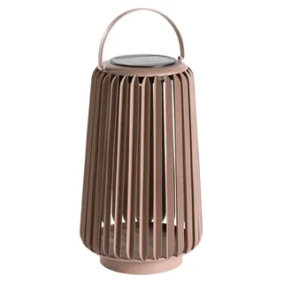 Dehner Laterne Kunststoff, Metall Ø 18 cm x 37 cm inkl. USB-C Kabel Taupe