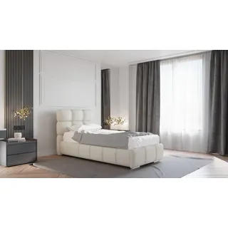 Homesy BLISS Polsterbett mit Bettkasten, ohne matratze - beige