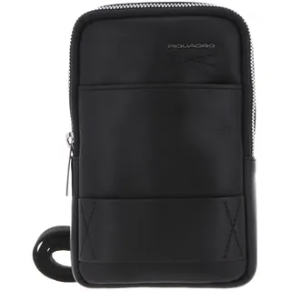 Piquadro Obidos Pocket Umhängetasche Leder Nero