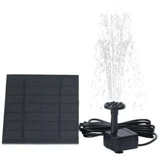 Solar Springbrunnen Aquarium Teichpumpe mit 6 Düsen, Teichbrunnen Wasserpumpe, Gartendeko Requisiten Deko, Tragbar Brunnen für Garten Teich Outdoor (1Pc)