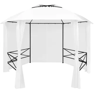 vidaXL Gartenzelt 3,6 x 3,12 m Weiß