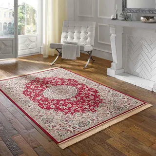 Taracarpet Teppich Palazzo Royal Täbriz rot 095x140 cm Kurzflor Orientteppich für Wohnzimmer Esszimmer und Schlafzimmer