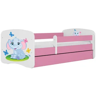 raumhirsch furniture Kinderbett Elefant 80 x 180 cm Holzwerkstoff rosa