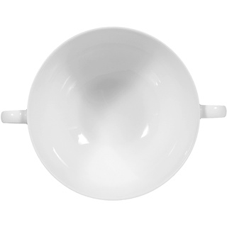 Seltmann Suppen-Schale RONDO, Weiß - Porzellan - 15 x 11 cm - mit 2 Henkel