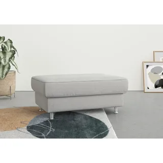 Stauraumhocker SIT & MORE "Apulia", silber, B:104cm H:48cm T:71cm, Webstoff (100% Polyester);Struktur weich ( 90% Polyester, 10% Polyamis, );Luxus-Microfaser Euphoria (100% Polyester);Samtoptik (100% Polyester), Hocker, mit Stauraum