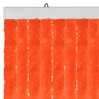Moritz Flauschvorhang aus Chenille 90 x 200 cm orange Türvorhang als Fliegenschutz Insektenschutz für Camping Wohnwagen