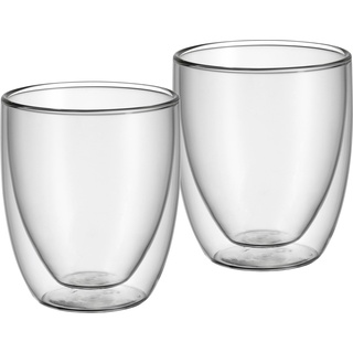 WMF, Tasse, doppelwandige Cappuccino Gläser Set 2tlg Thermogläser 250ml Kult Schwebeeffekt (250 ml)