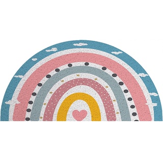 YEARLY Regenbogen-Fußmatte,bunt Bedruckte Fußmatten für Terrasse fängt Wassertrümmer Willkommensmatte Schuhschaber Teppich im Freien Innendekoration (Color : D, Größe : 45 * 75cm)