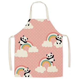 Eyands Kinderschürze zum Kochen und Backen - Niedliche Leinenmuster-Küchenschürze für Kinder zum Kochen und Malen, Gartenschürze - 17.7" x 22.0"