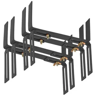 BigDean 4 Blumenkastenhalter anthrazit Standard H-Form Balkonkastenhalter
