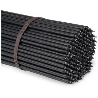 NKlaus Spitzkerze 200x Stabkerzen schwarz Tropffrei L 24cm Ritualker schwarz