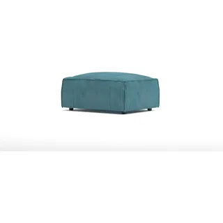 S-Style Hocker, Türkis, Kunststoff, Echtholz,Buche, Birke, 1-Sitzer, Füllung: Polyetherschaumkern, 93x46x73 cm, Wohnzimmer, Hocker, Sitzhocker