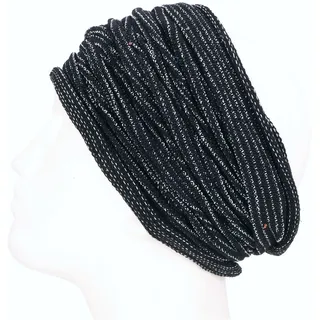 Magic Hairband, Dread Wrap, Schlauchschal, Mütze, Loopschal schwarz/weiß | Elastischer Loop, vielseitig tragbar, Umfang 42 cm, Breite 60 cm, ideal für Frauen, aus Baumwolle und Elastan.