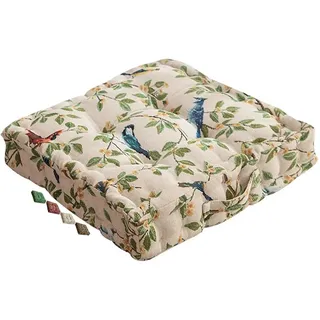 ILiemao Sitzkissen für Stuhl Garten, Dickes sitzkissen mit Griff für Boden draußen, große sitzkissen für Boden, stuhlkissen 40x40, sesselauflagen, bodenkissen, sitzauflage Gaming Stuhl(Beige)