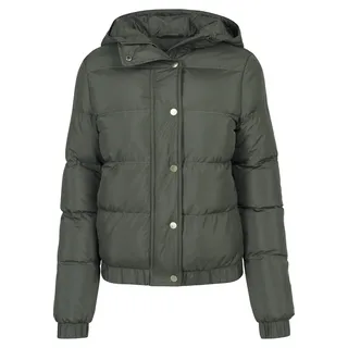 URBAN CLASSICS Ladies Hooded Puffer Jacket - olive