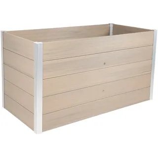 Dobar WPC Hochbeet 146 x 70 x 75 cm Silbergrau
